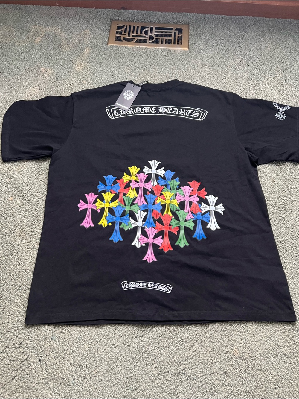 Chrome Hearts Black Tee with White Logo Print